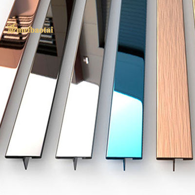 3048mm Paslanmaz Çelik Efektli Fayans Döşeme, 304 Paslanmaz Çelik Fayans Şeridi