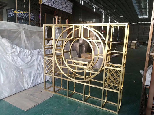 İyi bir fiyat. Dekoratif Altın Ayna Paslanmaz Çelik Oda Bölücü Özel Boyut çevrimiçi