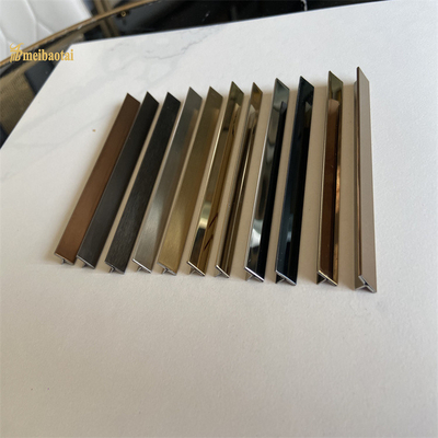 201 304 Decorative Stainless Steel Tile Trim Gold Embossed Finished