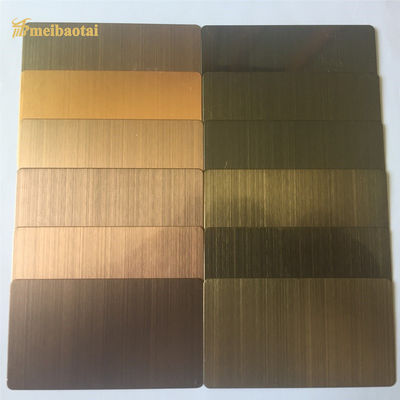 İyi fiyat 4 * 8 Feet Dekoratif Paslanmaz Çelik Sac PVD Renkli Kaplama Saç Çizgisi Fırçasını Özelleştirin çevrimiçi