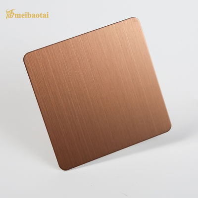 İyi fiyat Kahverengi Gül Altın PVD Kaplama 201 Sınıf Saç çizgisi Dekoratif uygulamalar için paslanmaz çelik levha 1219x2438mm çevrimiçi