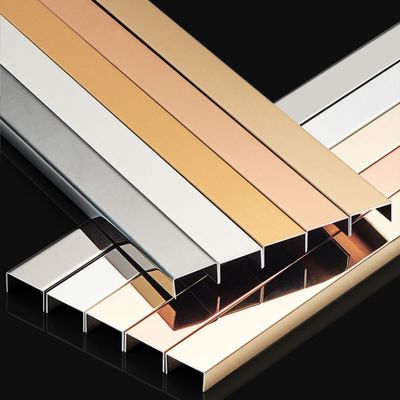 İyi bir fiyat. Bina Duvar Dekorasyonu İçin U Şekli 201 Paslanmaz Çelik Karo Döşeme çevrimiçi