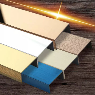 Dekoratif 20mm PVD Renk Kaplı 304 Paslanmaz Çelik U Dönüştürme Kelepçe Kenarı