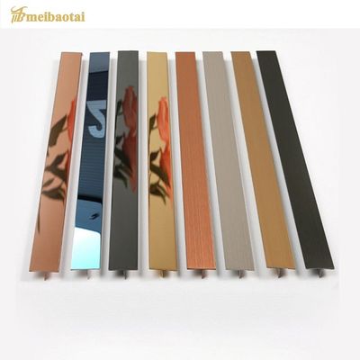 İyi fiyat 2438mm Paslanmaz Çelik Efekt Tile Trim 304 Paslanmaz Çelik Tile Şerit çevrimiçi