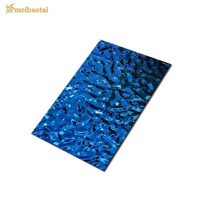 Tavan Duvar için Paslanmaz Çelik 4X8FT Su Dalgalanma Metal Levha