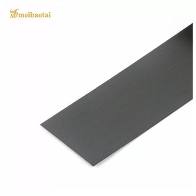 0.55MM Thickness Stainless Steel Corner Trim For Tiles Decoration Brushed Flat Strips