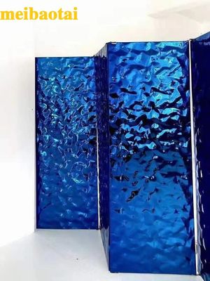 Su Dalgası Desenli 1500mm Genişlik Soğuk Hadde Metal Levha, 304 Kalite Paslanmaz Çelik Sac