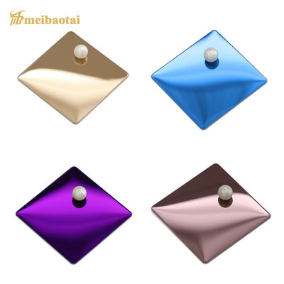 PVD Kaplama Ayna Kaplama Dekoratif Paslanmaz Çelik Sac 4x8 Boyut 0.6mm Kalınlık