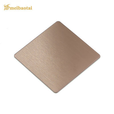 İyi fiyat Gül Altın Mat Kaplama Dekoratif Paslanmaz Çelik Sac 4x8 Boyut 0.65mm Kalınlık PVD Kaplamalı çevrimiçi