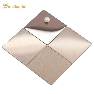 İyi fiyat ASTM 304 paslanmaz çelik levhası, Rose Golden PVD kaplaması ve 8K fırçalı bitirme ile 1219x2438mm Boyutunda çevrimiçi