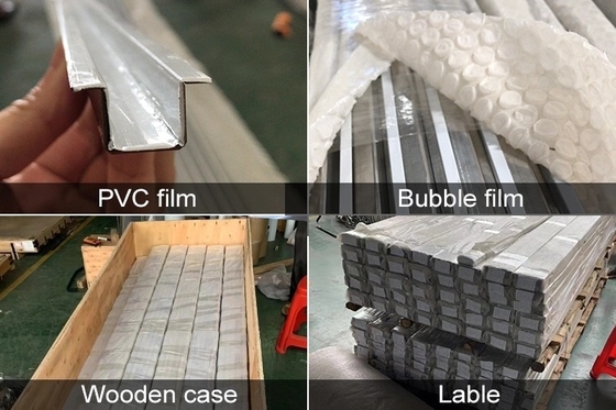 Metal Stainless Steel Tile Trim Decorative U Profile With V Groove