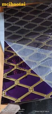 İyi fiyat 0.85mm Kalınlığı Gül Altın PVD Kaplama Çıkıntılı Paslanmaz Çelik Yaprak Dekoratif Uygulamalar İçin 4x8 Ayak çevrimiçi