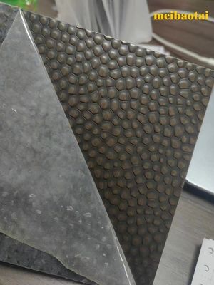 Özel Şablon PVD Kaplı Altın Çıkıntılı Paslanmaz Çelik 0,85 mm Kalınlığında