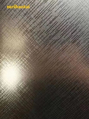 Bronz renk kazınan harilin fırçası Paslanmaz Çelik Renkli Yaprak Dekorasyon Tablası