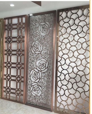 İyi fiyat Şık desenli lazer kesimi ile özelleştirilebilir paslanmaz çelik oda bölücü çevrimiçi