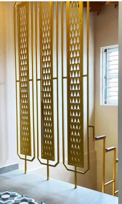 İyi fiyat Otel ve Ev Dekorasyonu Paslanmaz Çelik Oda Bölücü Gül Altın Bronz ve Altın Renkler Özelleştirilebilir Boyutlar ve Desenler Mümkün çevrimiçi