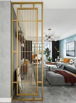 İyi fiyat Arkaplan duvar ve tavan dekorasyonu için özel tasarımlı paslanmaz çelik oda bölücü çevrimiçi