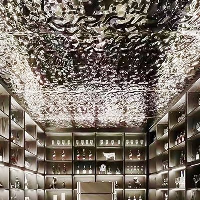 İyi fiyat Gümüş Ayna Su Dalgalanma Yaprak Dekorasyon Tavan ASTM Standart çevrimiçi