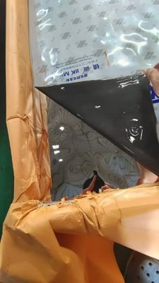 0.65mm Kalınlığı PVD Renkli Kaplı Su Dalgalanması ASTM Standart Duvar Dekorasyonu için Paslanmaz Çelik Yaprak