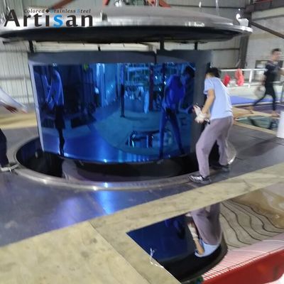 İyi fiyat ASTM Standart Mavi Ayna Paslanmaz Çelik Plak PVD Panel 0.3-1.2mm Kalınlığı ve 1219*2438mm Boyutu çevrimiçi