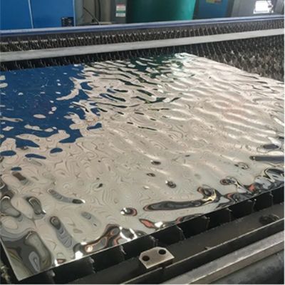 İyi fiyat Gümüş ayna cilalı su dalgası paslanmaz çelik kağıdı İç dekorasyon için çevrimiçi