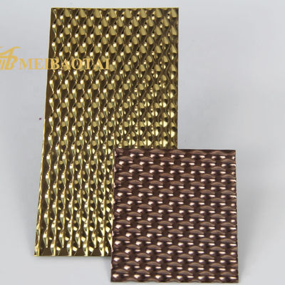 Altın Gül Altın damgalanmış dekoratif paslanmaz çelik plaka 304 paslanmaz çelik 1219x2438mm