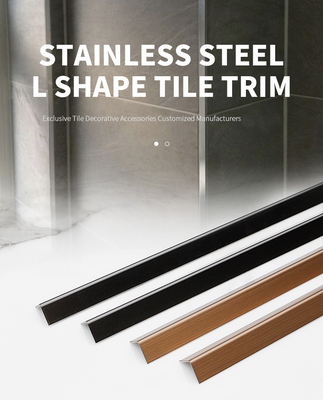 Paslanmaz çelik şeridi L Profili Sürdürülebilir L Tile Trim 0.55mm Kalınlığı