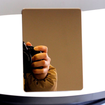 İyi fiyat Çikolatalı altın ayna bitirme dekoratif paslanmaz çelik levha çevrimiçi