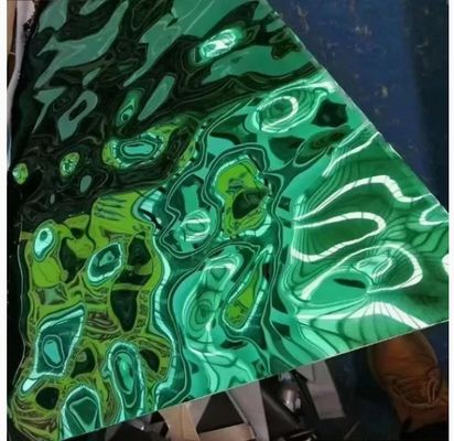 İyi fiyat İç Dekorasyon için PVD Renkli Kaplama Su Dalgalanması Paslanmaz Çelik Levha çevrimiçi