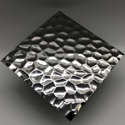 Hammer Textured Black Mirror Stainless Steel Sheet