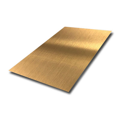 PVD Ti Altın Kaplama 304 Sınıf Saç çizgisi Paslanmaz Çelik Yaprak Tabaka 1219x2438mm