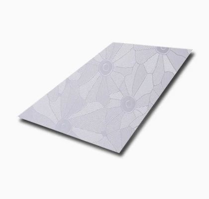 Çiçek Desenli Kabartmalı Paslanmaz Çelik Levha - 0.85mm Kalınlığında 201 Kalite Dekoratif Plaka