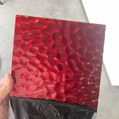 İyi fiyat Honeycomb Tasarımı Çin Kırmızı Ayna Dekoratif Kullanım için 0.85 mm Kalınlığındaki Paslanmaz Çelik Yaprak çevrimiçi