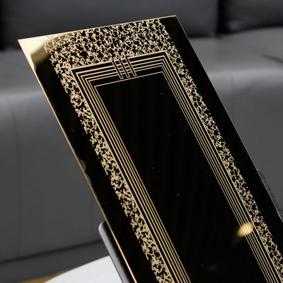 Altın Aynaya Dönüştürme 304 Paslanmaz Çelik 1219x3048mm Boyutlu Dekoratif Uygulamalar için Çizilmiş Plak