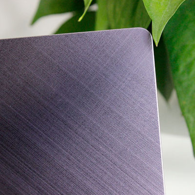 İyi fiyat PVD Violet Cross Hairline 430 Paslanmaz Çelik Yaprak 1219x2438mm Dekoratif Paslanmaz Çelik Yaprak çevrimiçi