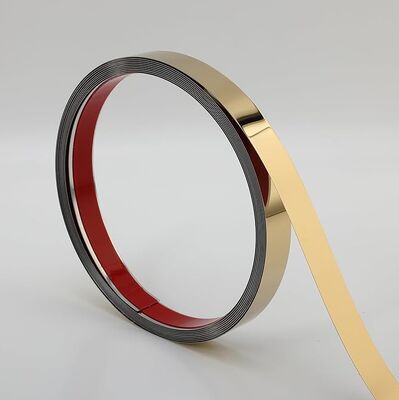 İyi fiyat Paslanmaz Çelik Altın Ayna / Hailrine Şerit Dekorasyon Duvarı çevrimiçi