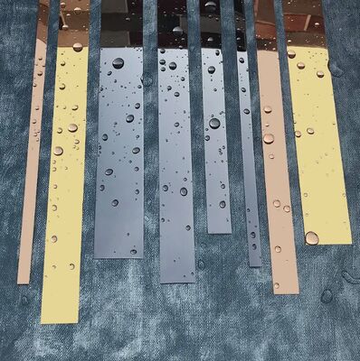 Kendi kendine yapışkan paslanmaz çelik dekore, esnek metal kenar duvar dekorasyonu