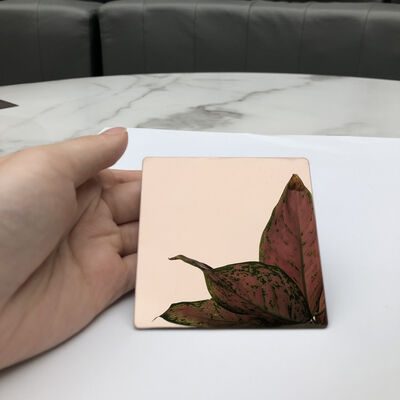 6K/8K Yüzey Bitimli PVD Kaplamalı Bronz Ayna 201 Kalite Paslanmaz Çelik Dekoratif Levha