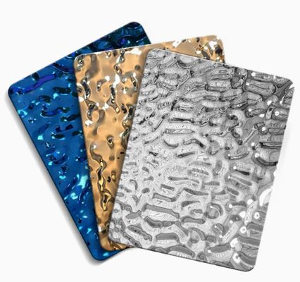 3 boyutlu ayna bitirme su dalgalanması otel projeleri için paslanmaz çelik paneller