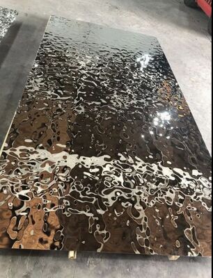 Lüks ayna su dalgalanması tasarımcı tavanlar için paslanmaz çelik levhalar