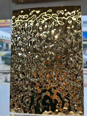 İyi fiyat 304 Sınıflı PVD Kaplı Su Dalgalanması Paslanmaz Çelik Tavan ve Duvar için 1219x2438mm çevrimiçi