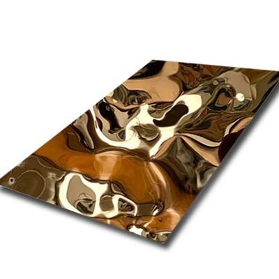İyi fiyat SS304 Rose Gold Su Dalgası Levhalar - 3D Dekoratif Metal Sanat çevrimiçi