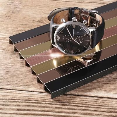 Metal Profile 201 Stainless Steel U Shape Tile Trim with 10 Feet  8 Feet