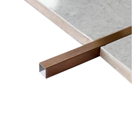 Elegant Rose Gold Brushed Stainless Steel U Shape Tile Trim Strip