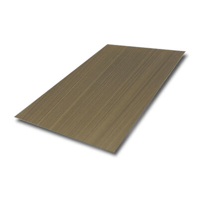Bronz Karartılmış 0.65mm Kalınlık 304 Kalite Saç Çizgili Paslanmaz Çelik Levha