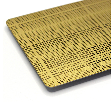 İyi fiyat Altın Ayna Dönüşümü 304 Paslanmaz Çelik 1219x3048mm lüks duvar panelleri için kazınmış dekoratif levha çevrimiçi