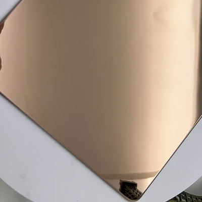 İyi fiyat Asansör ve Otel Dekoru için 304 Rose Gold Mirror Paslanmaz Çelik Yaprak çevrimiçi