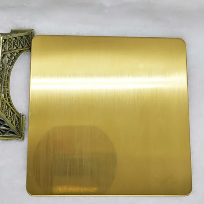 İyi fiyat Dayanıklı Titanyum Altın Fırçalı Paslanmaz Çelik Panel 1220x2440 çevrimiçi