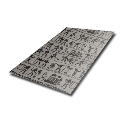Dekoratif Uygulamalar İçin 1219x3048mm Boyutunda Mısır Desenli 304 Kalite Paslanmaz Çelik Asansör Sacı