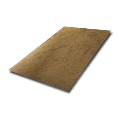 İyi fiyat Antique Brass Metal Sheet Four Feet Cross Brushed Bronze Color Coated Decorative Stainless Steel Sheet çevrimiçi
